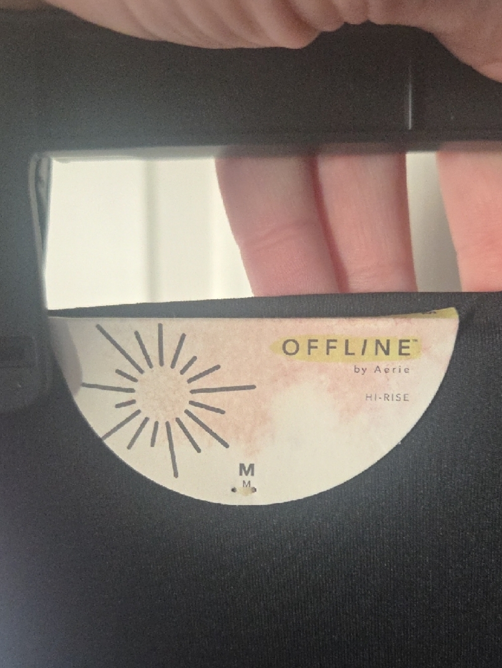 aerie Black High-Waist Scallop Hem Leggings - Picture 4 of 4